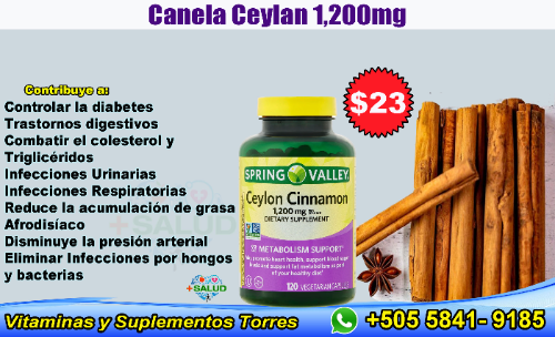 Canela Ceylan 1200mg 120 Cápsulas